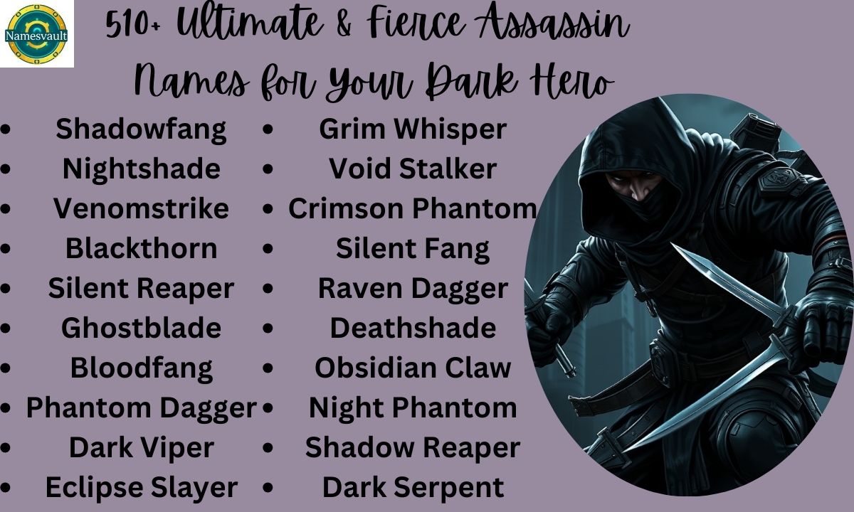 510+ Ultimate & Fierce Assassin Names for Your Dark Hero