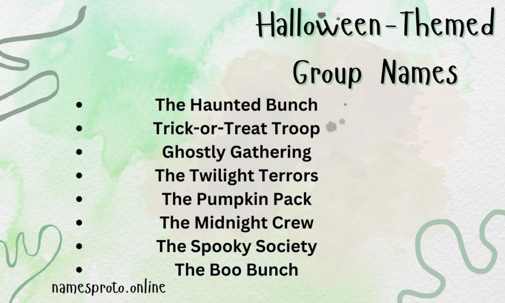 Halloween-Themed Group Names