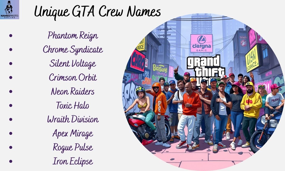 470+ Unique GTA Crew Names for Every Playstyle Funny, Cool, Tryhard & More
