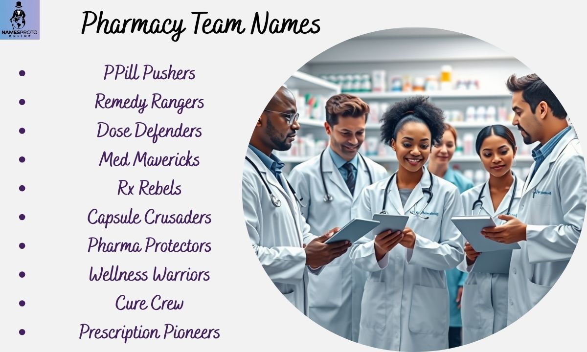 770+ Unique Pharmacy Team Names for Work and Play Funny & Professional Picks